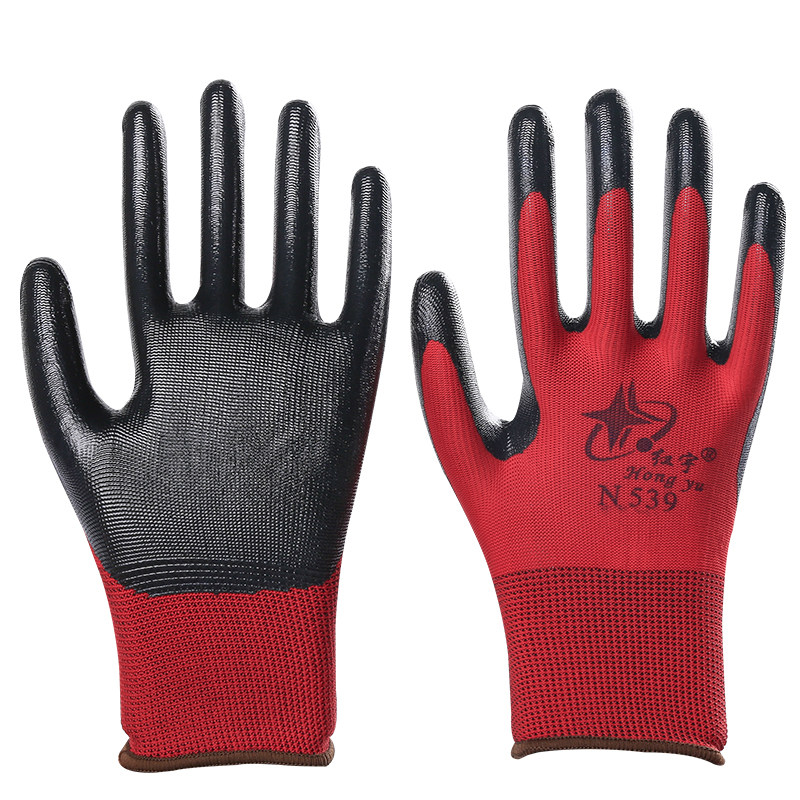 12双包邮星宇红宇N539丁青浸胶劳保手套机械耐磨耐油防护手套N529,淘宝优惠券,粉丝福利购,淘宝优惠卷