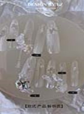 正品LZ高定美甲饰品 【多瑙河花园·系列“白·晶蝴蝶”】钻装饰