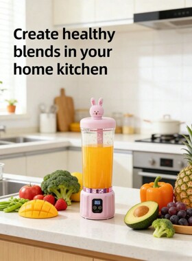 12 Blades Portable USB Charging Juicer, 500ML  Personal Blen