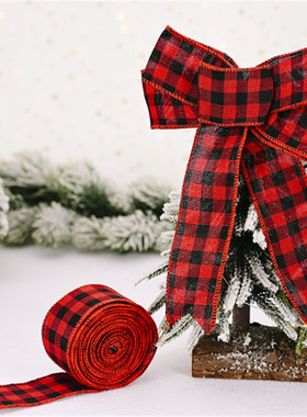 6M/roll New Year Gift Packing 2023 Christmas Ornament Plaid