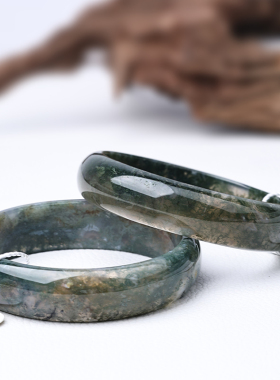 天然水草玛瑙手镯一物一图