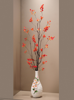 入户玄关竖高细长陶瓷花瓶摆件客厅插花电视柜壁龛高档花艺装饰品