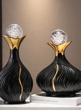 时来运转水晶球入户玄关高档装饰品客厅电视柜壁龛摆件搬新家礼物