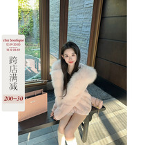 CHU Little first appearance Beauty gold ~ Andromeda rich woman rich in real leather grass jacket half fox half otter rabbit