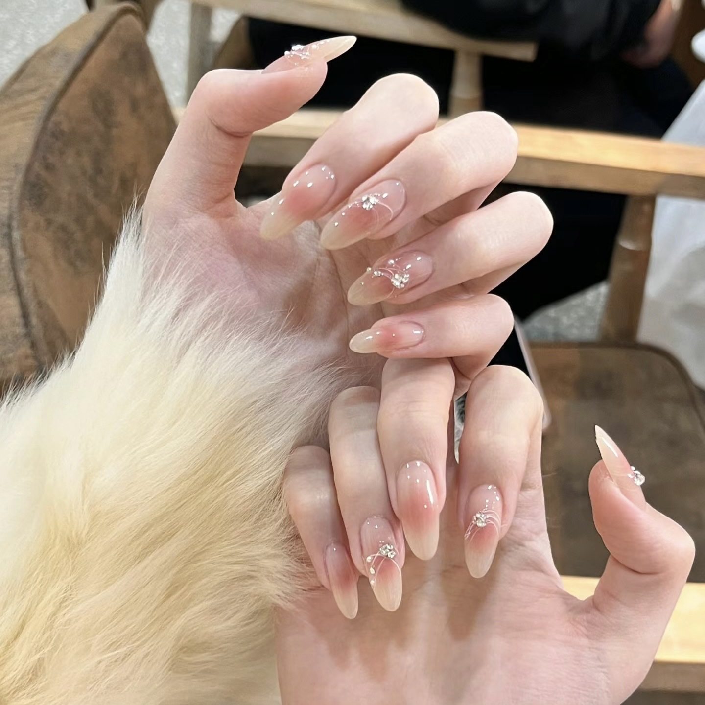 蜜桃四季显白腮红甲氛围感小红书爆款仙女纯手工穿戴甲光疗甲美甲,淘宝优惠券,粉丝福利购,淘宝优惠卷