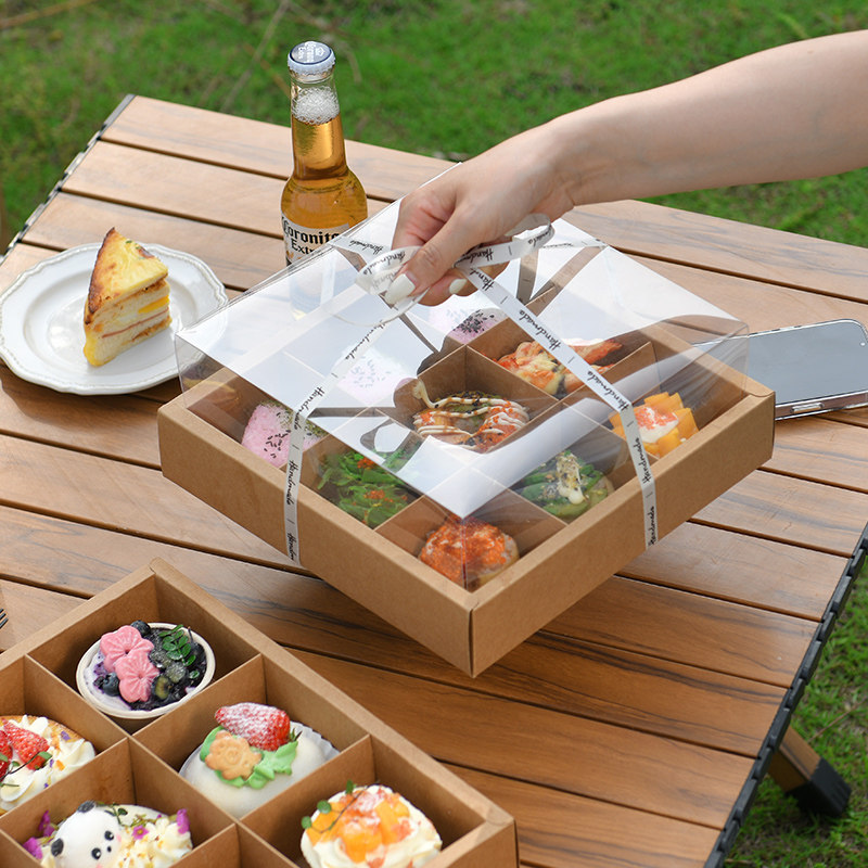 九宫格水果包装盒果切盒野餐拼盘打包盒9宫格分格盒子一次性,淘宝优惠券,粉丝福利购,淘宝优惠卷