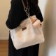 High-end textured suede single shoulder large bag for women 2026 new fashion casual versatile large capacity commuter tote bag
