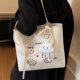 Large-capacity commuter tote bag with stylish design