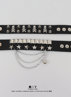 亚比手链朋克风配饰皮手镯潮酷