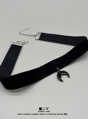 暗黑少女Lolita月牙锁骨链短款