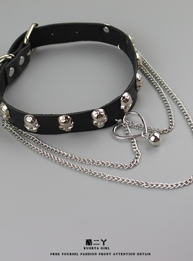 朋克哥特骷髅项圈亚文化choker