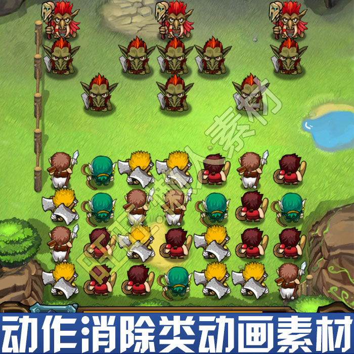 动作三消除RPG 竖版背景像素人物怪物动画序列帧手游游戏素材- 小编推荐 