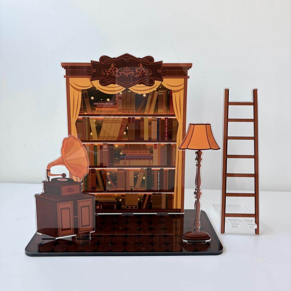 书房场景立牌吧唧小卡多功能谷美亚克力收纳展示架推活道具包邮,淘宝优惠券,粉丝福利购,淘宝优惠卷