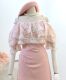 ເສື້ອຢືດ chiffon ຄໍດຽວແບບຝຣັ່ງ ruffled