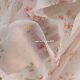 ເສື້ອຢືດ tencel chiffon ສີບົວ floral super fairy ruffled