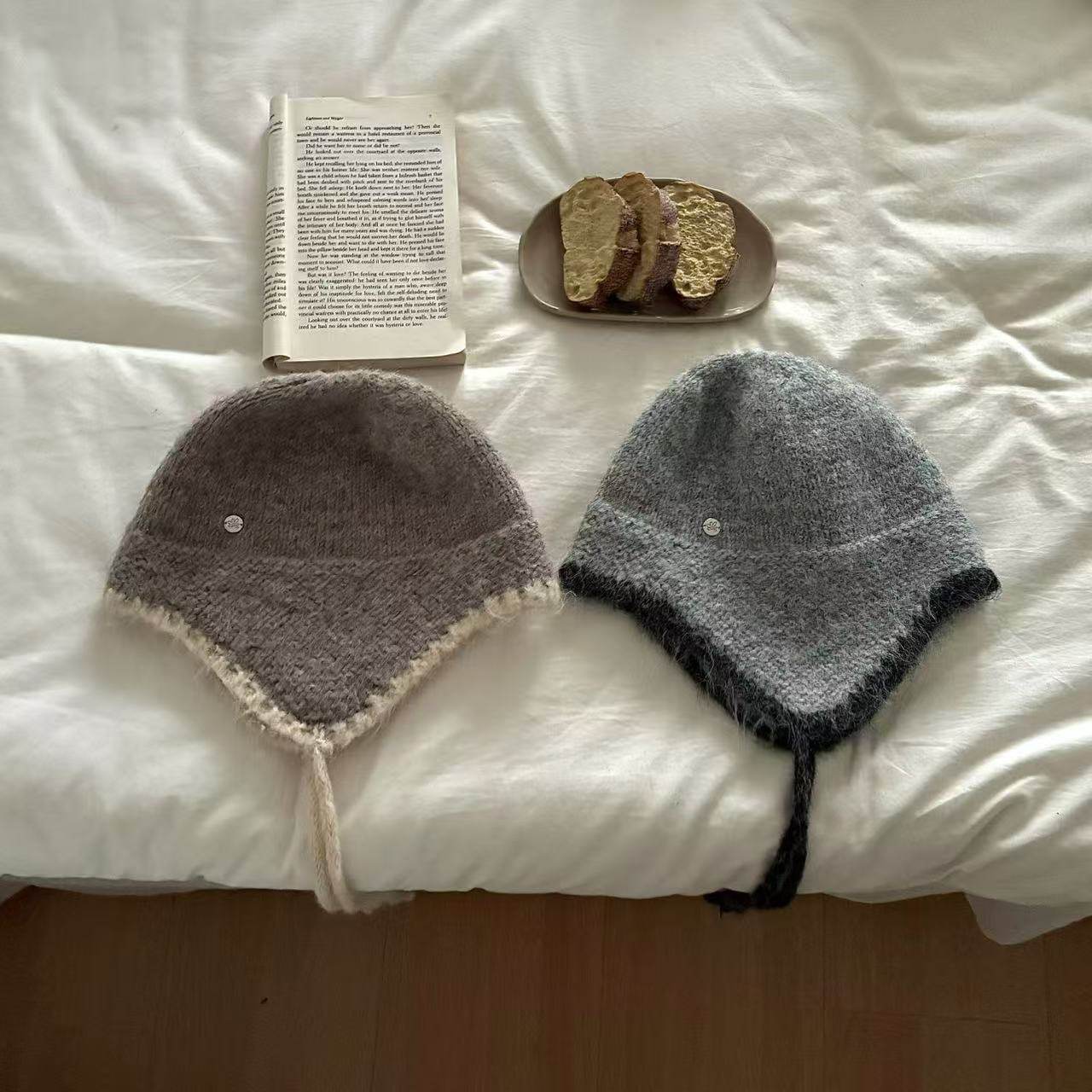 飞行员帽子包头雷锋帽毛线帽混纺护耳针织帽休闲保暖韩版秋冬羊毛,淘宝优惠券,粉丝福利购,淘宝优惠卷