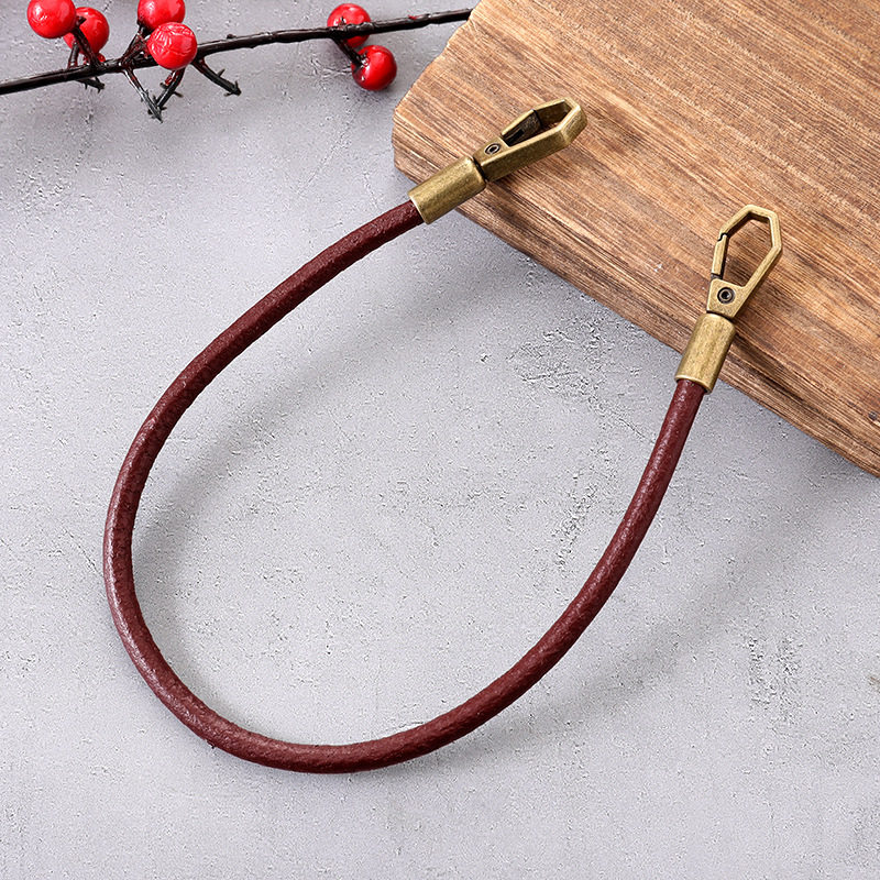 Clove PU皮单双扣手机链短款手腕式结实钥匙扣包挂件男女简约挂绳,淘宝优惠券,粉丝福利购,淘宝优惠卷