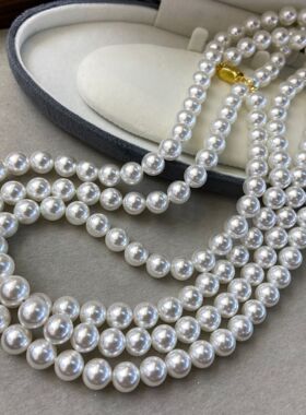 明星热巴同款经典百搭小灯泡施家珍珠项链10MM-160cm长款毛衣链