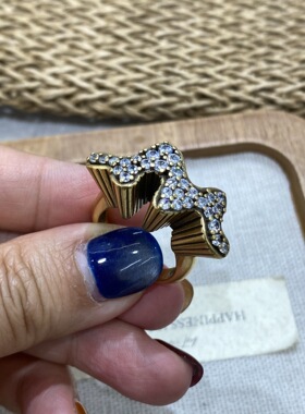 欧美复古饰品设计俄金不规则指环小众宫廷风中古vintage轻奢戒指