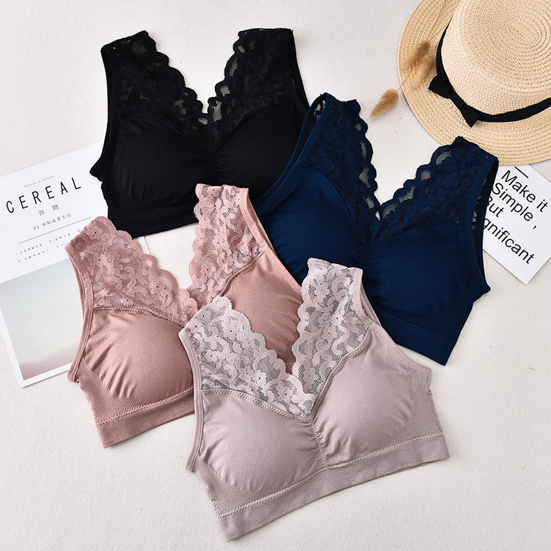 无钢圈薄款聚拢收副乳性感美背抹胸 娅婷芳抹胸