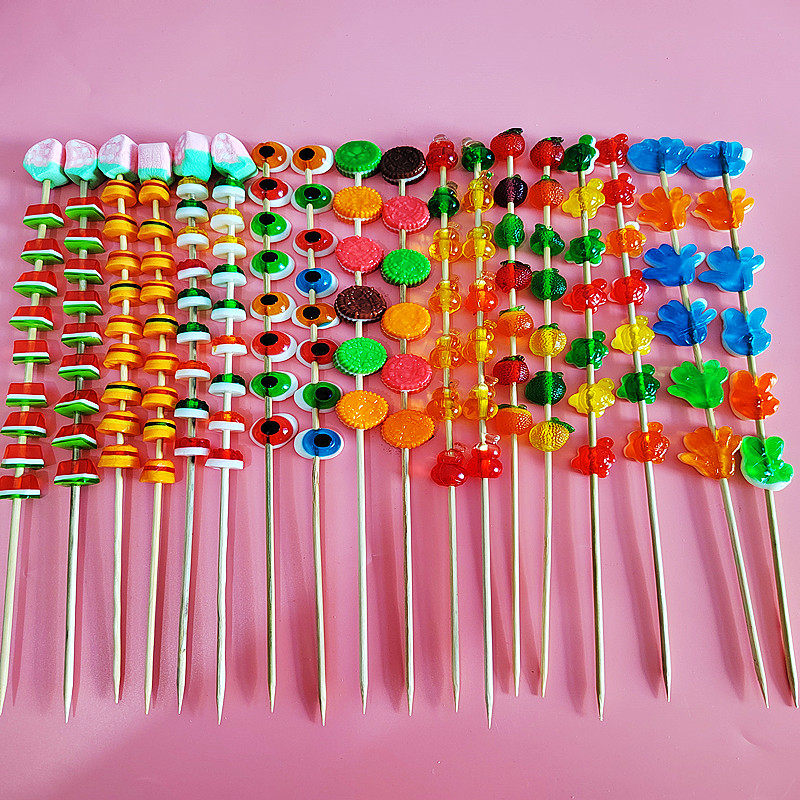 网红橡皮糖串串各种样眼睛汉堡西瓜串串糖混搭多眼怪棒棒果汁软糖,淘宝优惠券,粉丝福利购,淘宝优惠卷