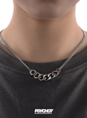 psycho7基础款拼接高级情侣项链