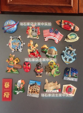 美国树脂冰箱贴满39包邮Fridge magnets旅游纪念品家用装饰