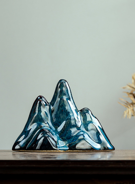 陶瓷新中式客厅玄关酒柜鱼缸