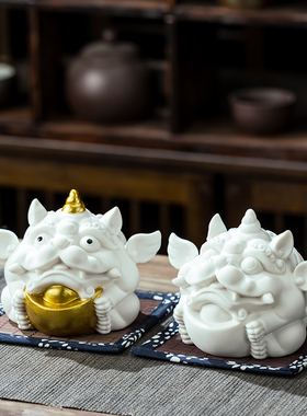 陶瓷新中式客厅书房玄关办公室