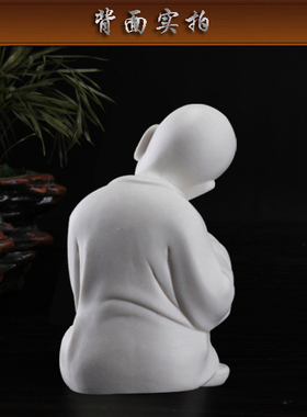 娃娃泥人平安车载小和尚白瓷