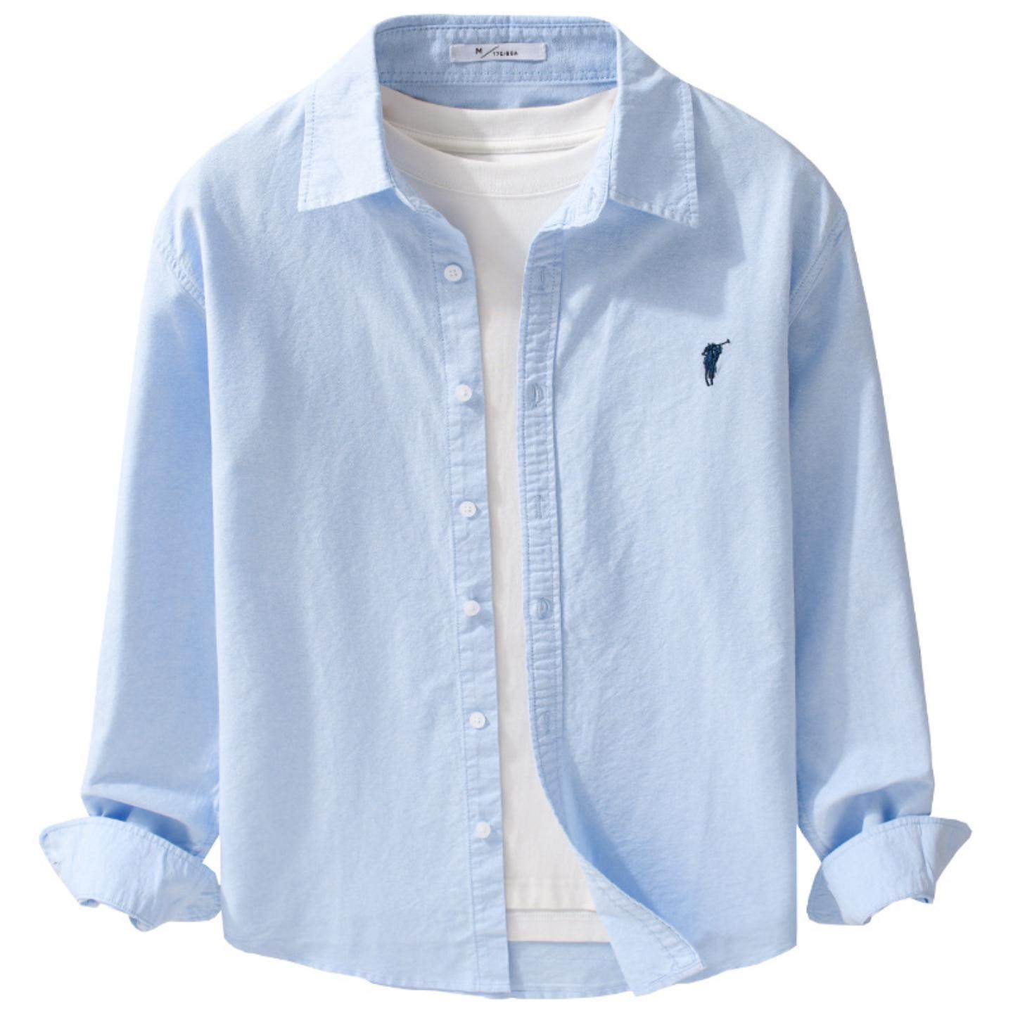 春秋季牛津纺马仔长袖衬衫男士时尚休闲宽松上衣简约百搭衬衣1010,淘宝优惠券,粉丝福利购,淘宝优惠卷