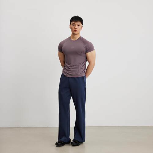 AFTERGLOW 微喇立裁休闲长裤 超弹凉感面料柔软亲肤健身运动长裤 - 图2