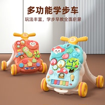 Multifunction schoolbus baby 3-46 fit 1 year old baby boy toy assist with hand push anti-side turning o type leg