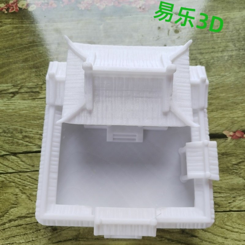 老式四合院历史建筑DIY白模自填色装饰益智兴趣爱好桌面艺术摆件,淘宝优惠券,粉丝福利购,淘宝优惠卷