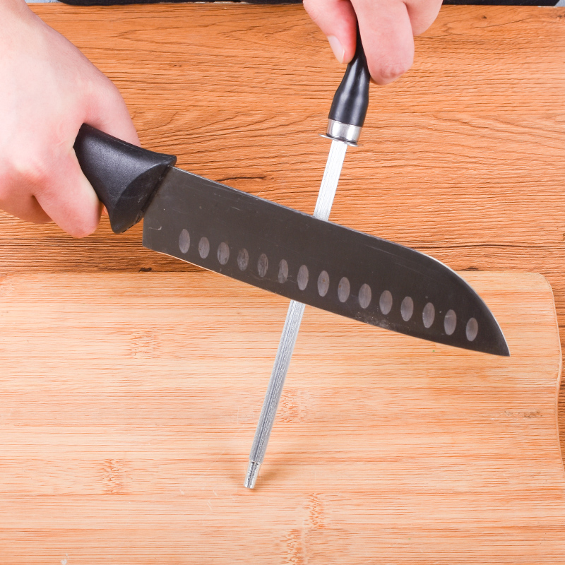 磨菜刀神器家用磨刀石超细剪刀磨刀棍 厨房磨刀器 不锈钢磨刀棒 - 图2