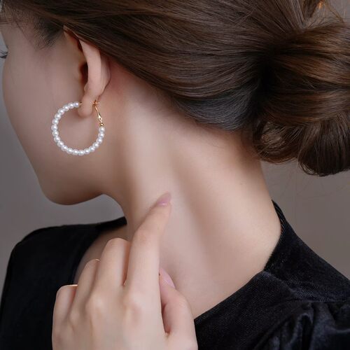 赵露思同款圈圈纯银耳环女2026年新款爆款耳钉简约高级感气质耳饰 - 图2