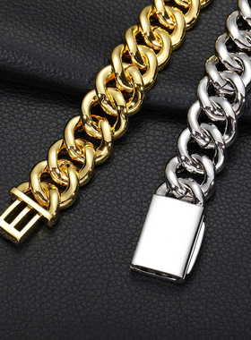 18MM圆弧满钻粗古巴项链