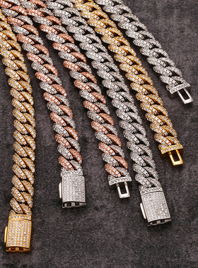 高端定制莫桑钻古巴链