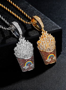 ICEBLING满钻嘻哈薯条吊坠