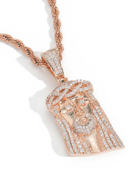 欧美嘻哈个性花冠头像满钻吊坠