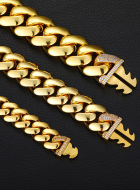 12-20MM镀金大金链子古巴