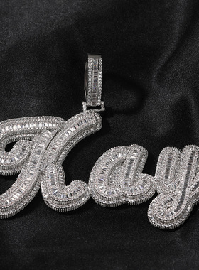 ICEBLING大小写满钻字母吊坠