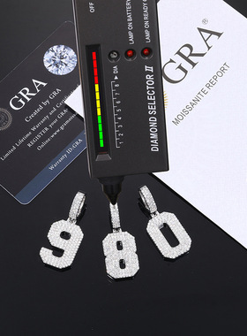 ICEBLINGS925银莫桑钻数字满