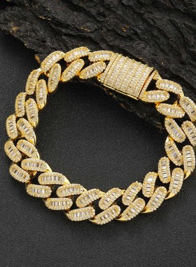 ICEBLING15MM锆石古巴手链