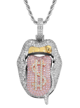 ICEBLING美元吐舌头吊坠