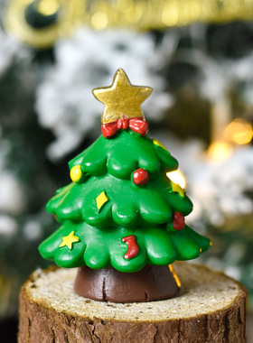 创意圣诞摆件家居装饰工艺品儿童房书房桌面小动物玩偶圣诞节礼品