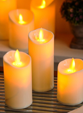 北欧创意仿真蜡烛灯摆件生日求婚表白室内房间场景氛围布置道具