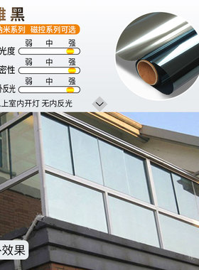 单向透视阳台厨房玻璃贴膜防晒