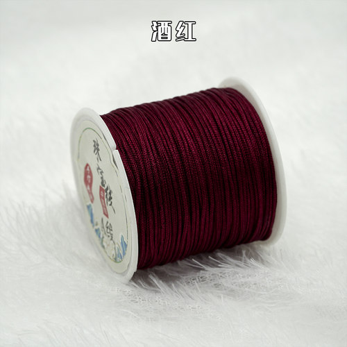 加密A号玉线绳手工编织线1毫米红绳中国结手链串珠DIY项链吊坠线 - 图1