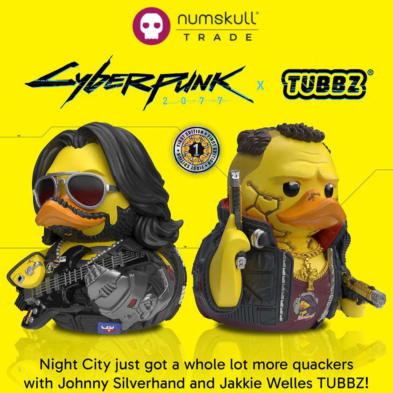 Tubbz Cyberpunk 2077赛博朋克2077银手小黄鸭手办模型公仔玩具2 - 图0
